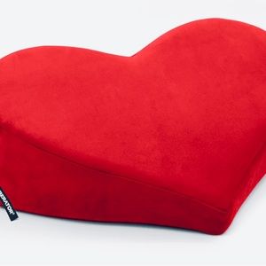 Heart-shaped wedge ‘love’ pillow **color is deep wine red not cherry red** NEW!!